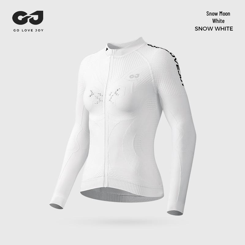 

Women s Long Sleeve Cycling Jersey - Spring/Summer Quick-Dry Sweat-Wicking for Outdoor Sports, Yoga, Running, and Training. M снег белый