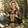 304 Stainless Steel Folding Spoon - Portable Outdoor Travel Utensil with Carabiner for Hiking and Backpacking