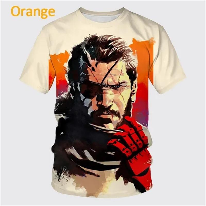 Summer New Hot-selling Video Game Metal Gear Solid 3D Printing Men's Short Sleeve T-shirt Fashion Casual Unisex T Shirt Top Tees
