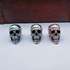 Handmade Sculpture Brass Bead Charms DIY Jewelry Accessories Skull Head Retro Pendant Bracelet Lanyard Pendant EDC Outdoor Tool