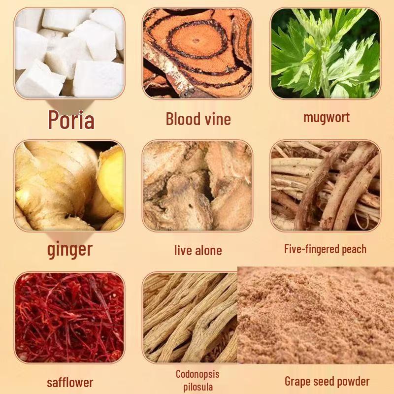Vitality Poria Eight Treasures Foot Patch - Sleep Aid and Moxibustion Mugwort Sole Care