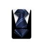 [HISDERN] Navy Tie Men's Business Tie Set - Stylish Silk Tie with Stripe Design - Perfect for Job Hunting, Weddings, Entrance Ceremonies,
