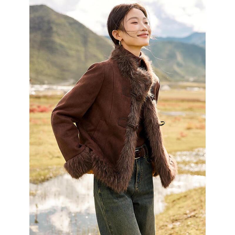 

Мохан Имей Трюфельный Кофе Пэчворк Куртка для Поездок L