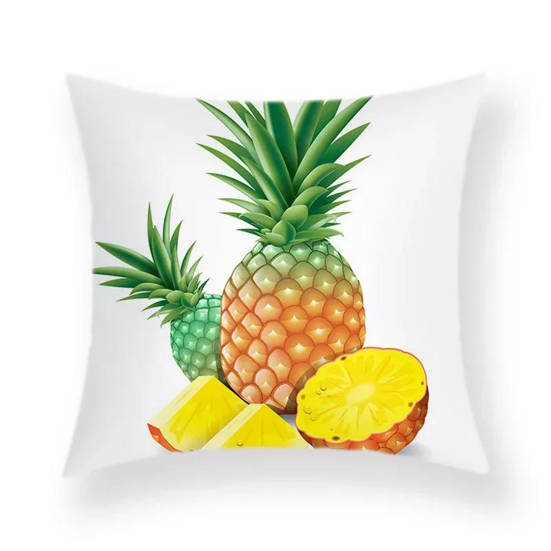 Boho Room Aesthetic Summer Green Pillowcase Cartoon Pineapple Decorative Pillow Bed Sofa Throw