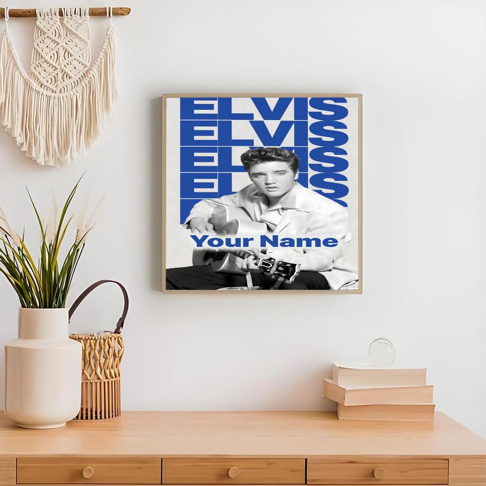 Elvis Presley Customize Text Diamond Painting Round Diamond Mosaic Suitable For Beginners Diamond Painting Rhinestones Gift Frameless