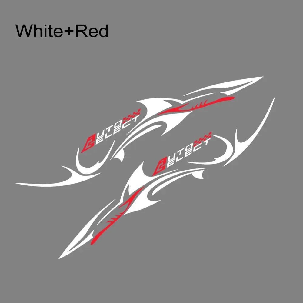 2PCS Car Both Door Side Waist Line Stickers Great Shark Graphics Vinyl Decals Automobile Styling Decoration Stickers Accessories