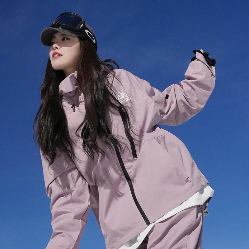Windproof Warm Ski Suit Set: Women's Loose & Men's Plus Size Two-Piece