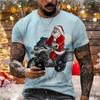 Funny Santa Claus Christmas T-Shirts 3d Print  Tops Tees Mens Shirts Summer Holiday Casual T-Shirts