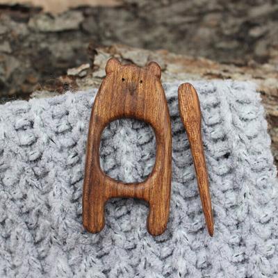 25Styles Scarf Buckle Clasp Pins Jewelry Set Brooch Pin With Wooden Animal Pattern DIY Craft