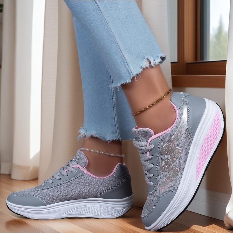 Women's Outdoor Spring Summer Platform Single Sport Shoes Casual Shoes Breathable Mesh Inner Synthetic Uppers PU Insoles