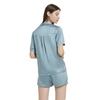 Summer 100% Mulberry Silk Summer Sleepwear Loungewear 19MM Heavy Silk Pajamas Women's Short-sleeved Lapel Top & Shorts Pyjamas