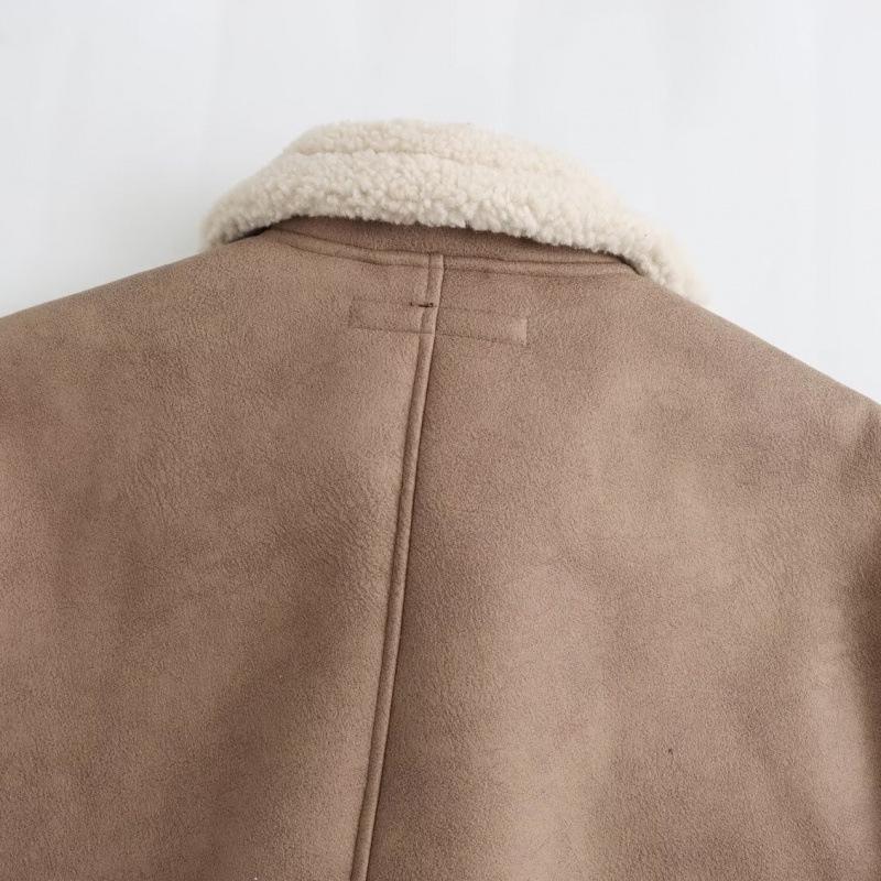 Winter Women's European & American Street Style Double-Breasted Long Coat