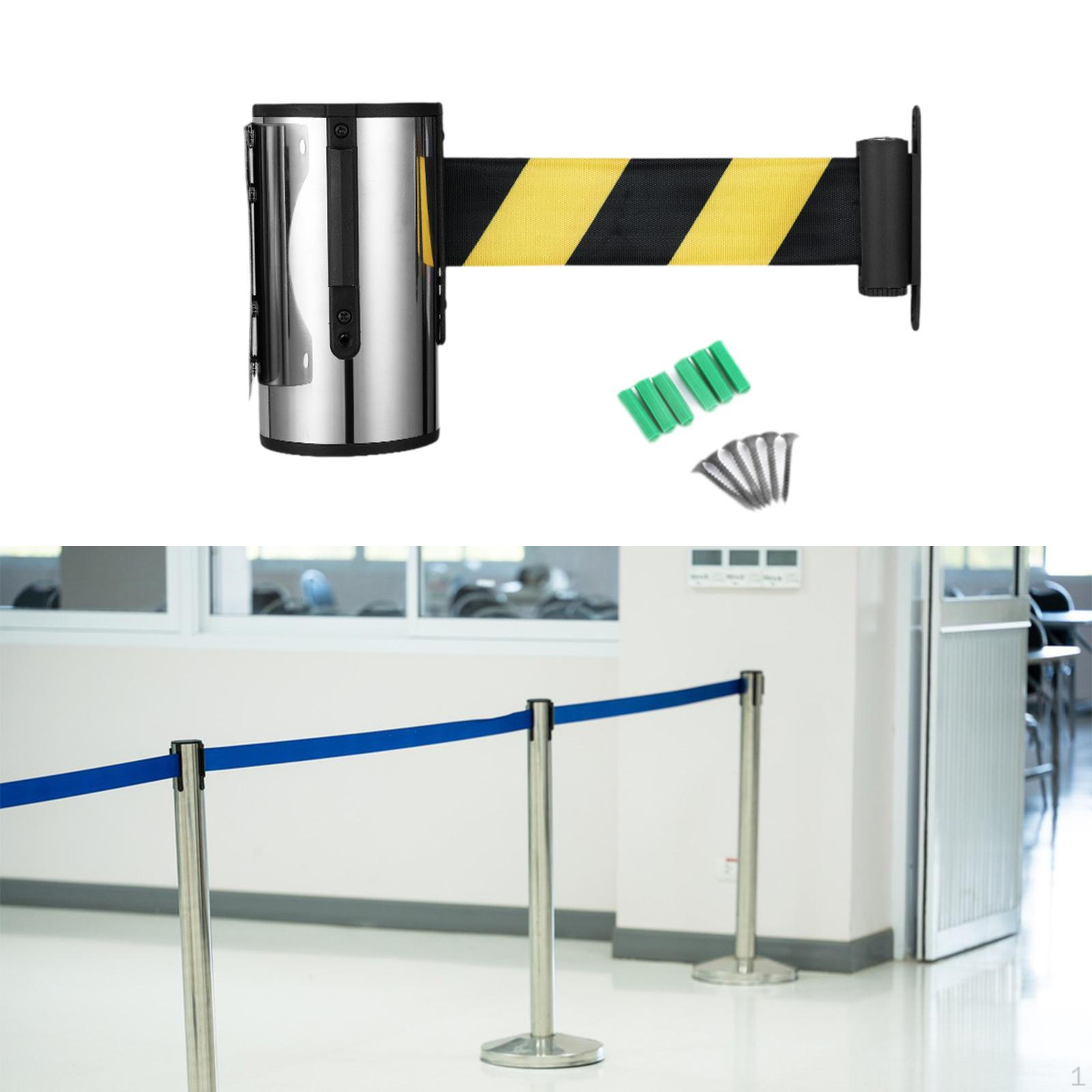 

Выдвижной ленточный барьер для настенного монтажа, нейлоновое решение для контроля толпы в аэропортах и розничной торговле