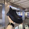 Retro Print Men's Slip-On oes Warm Cotton Fce Convenient One-Touch Winter Boots Low Top Casual oes Rubber Sole