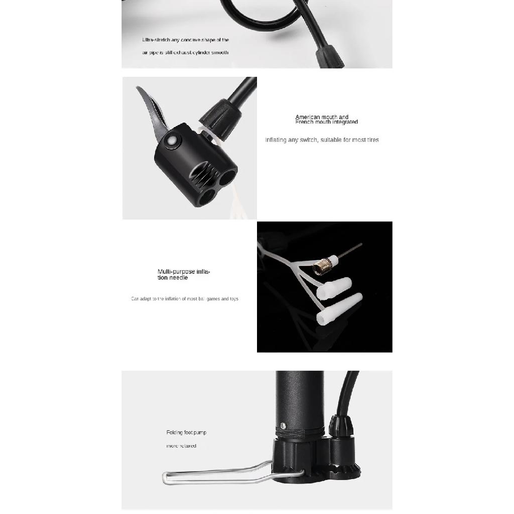 Bike Pump Riding Portable Mini High Pressure Pump 120PSI Bicycle Mountain Road Bike Pump Basketball Toy Inflatable Tube Riding