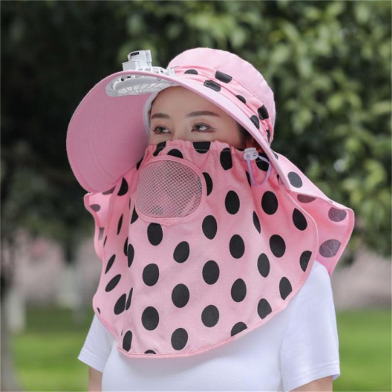 Sombrero para el sol al aire libre con ventilador recargable, protección contra rayos ultravioleta para el cuello, gorra de montañismo
