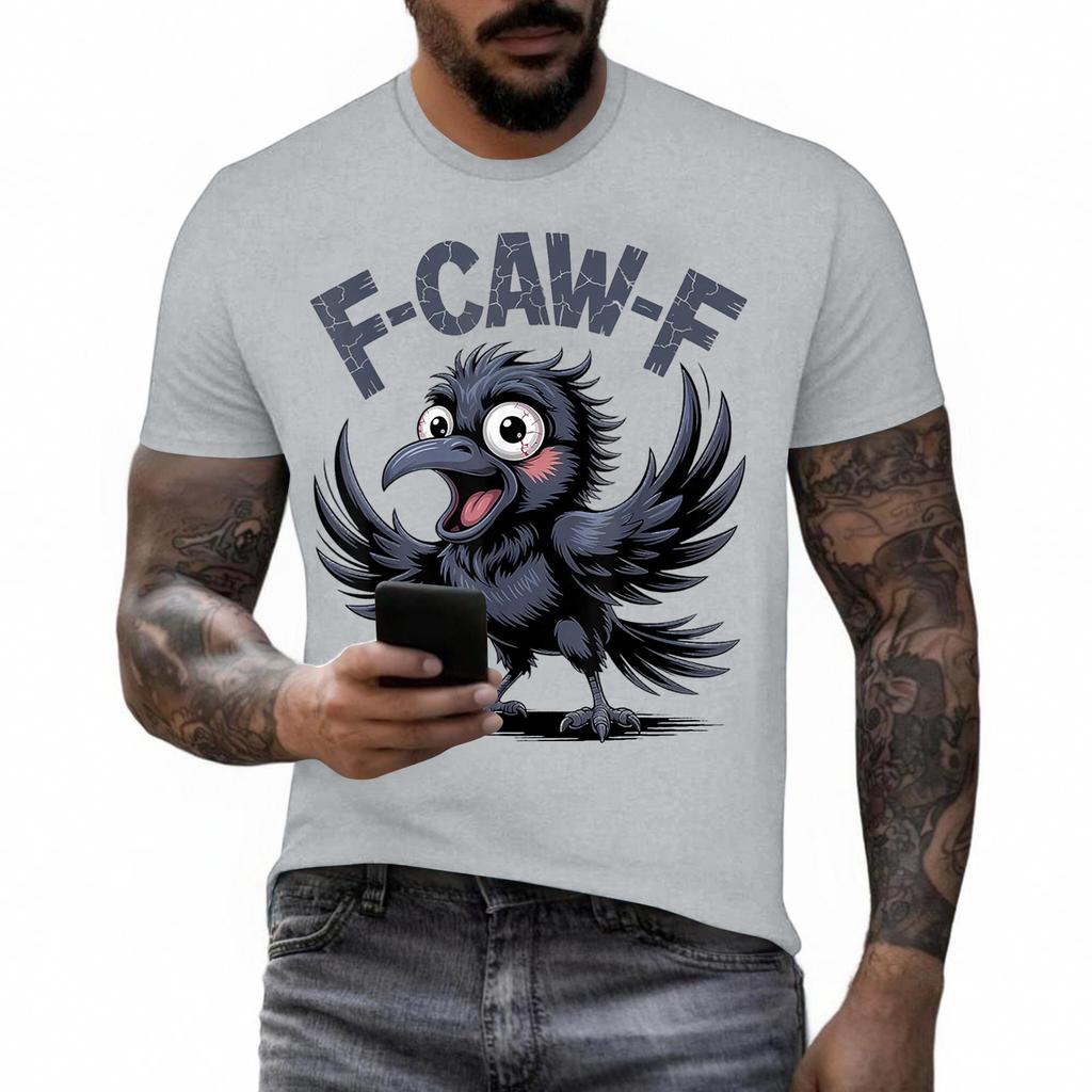 Funny F Caw F Chicken Rooster Cawing F-Caw-F Saying Pun T-Shirt