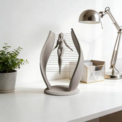 Konstnärlig Hängande Figurin för Män Kvinnor 3D-printad Flytande Pojke Flicka Staty Hem Kontor Vardagsrum Sovrum Dekorationsprydnad