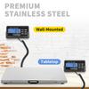 SucceBuy 880/1100Lbs Digital Livestock Scale Large Pet Vet Scale Stainless Steel Platform Elect Ronic Postal Shipping Scale