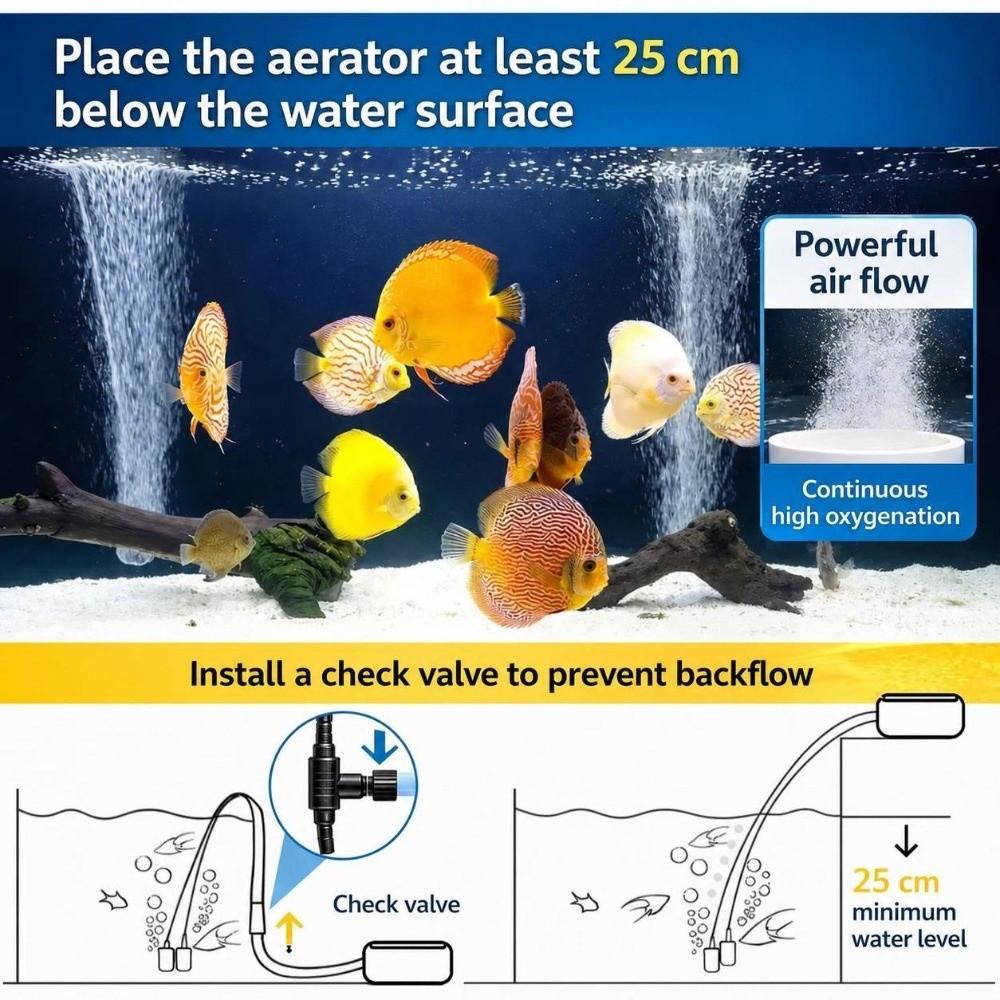 with Air Stone Oxygen Pump USB Aquarium Filter Aquarium Air Pump Kit Fishing Tank Accessories
