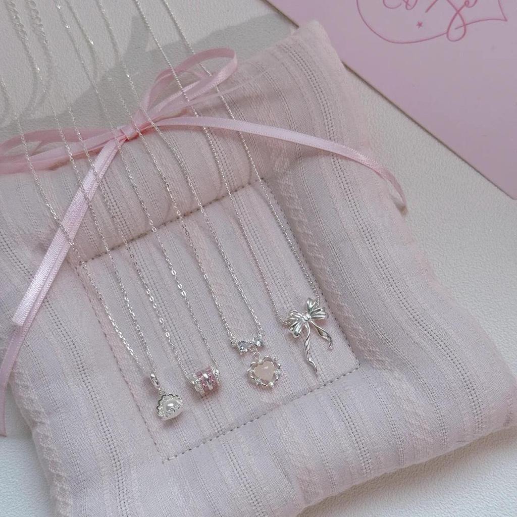 Elegant Heart Bow Pearl Necklace for Women - Non-fading, High-End, Versatile, New Style