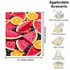 Fruit Print Flannel Throw Blanket Watermelon Orange Grape Soft All Season Couch Bed Office Gift