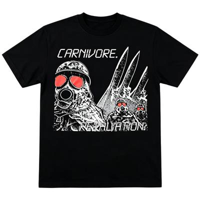 Carnivore Retaliation Gasmaske Thrash Metal Band Grafik T-Shirt