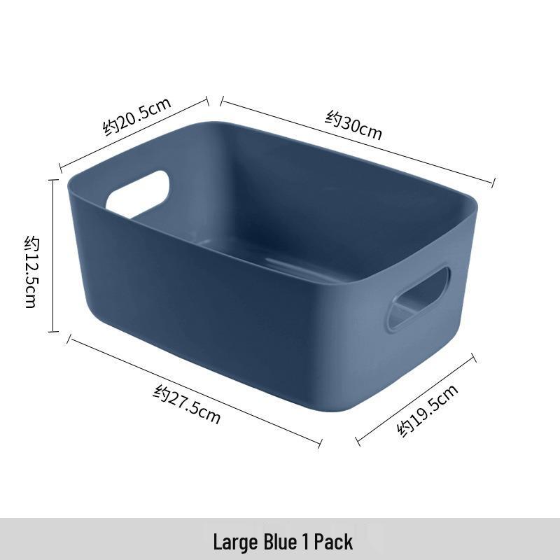 Large Capacity Portable Plastic Storage Box for Cosmetics and Snacks