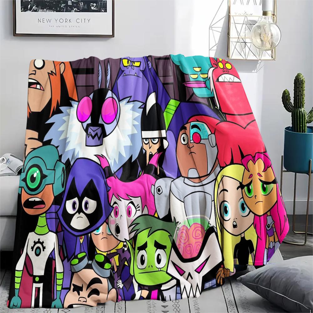 

Teen Titans Go! Cute Style pattern Flannel Blanket, High quality Comfortable for All Seasons, Home Decor, Warmth and Comfort, Perfect for Gifts. 80cm x 120cm
