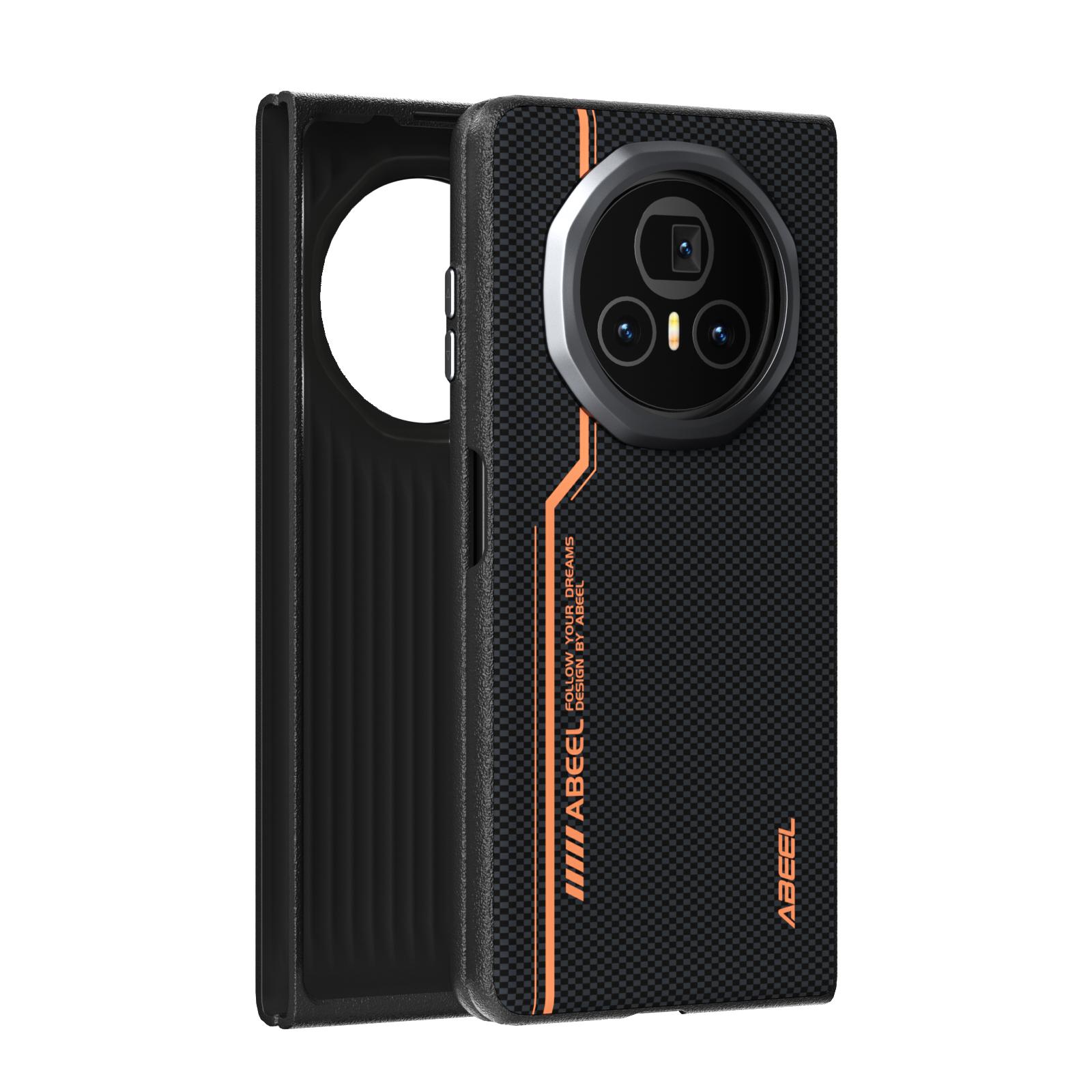 

Чехол для Honor Magic V3 Magsafe Luxury Slim Жесткий Магнитный Беспроводной Зарядное Устройство Складной Чехол Из Углеродного Волокна Кевлара Противоскользящая Ручка For Honor Magic V3