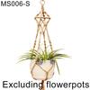Linen Rope Plants Flowers Pot Hanging Basket Holder Net Garden Balcony Decor
