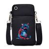 Morsom Anime Cat Liten Messenger Bag Hengende Neck Mynt Veske Vertikal Håndveske Kvinner Mobiltelefon Vesker Cartoon Small Crossbody Bag