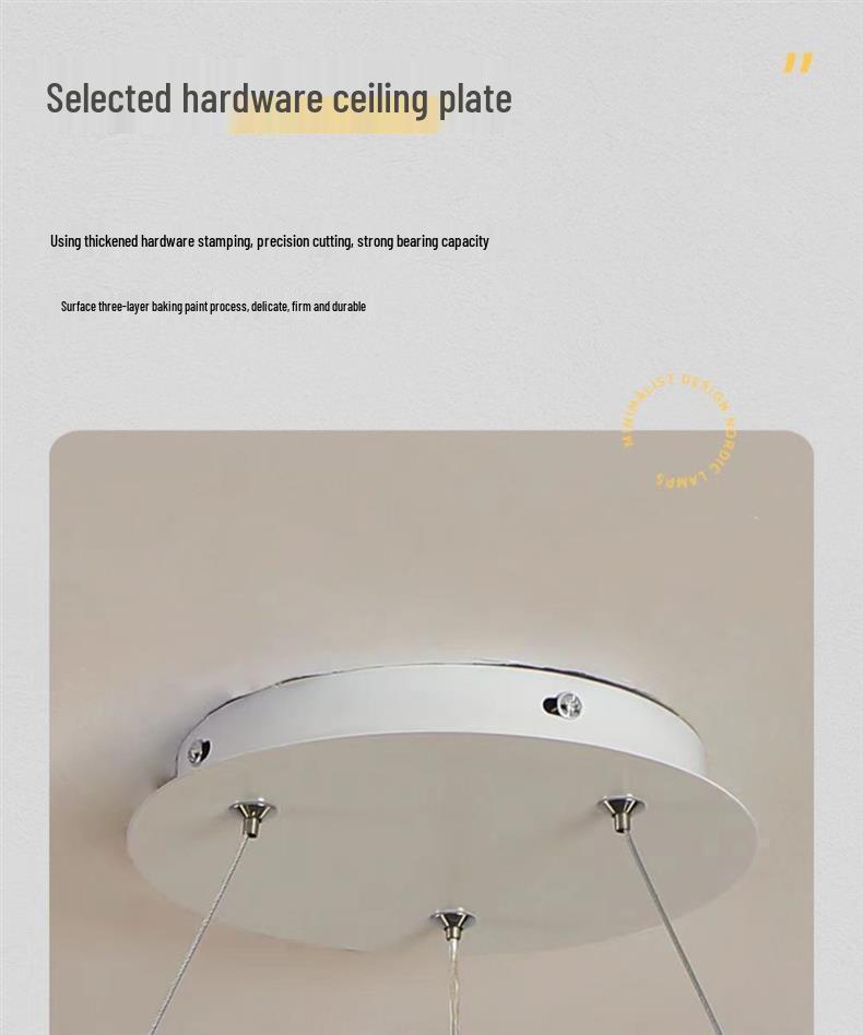 Nordic Modern Minimalist Ring Chandelier for Dining and Living Spaces