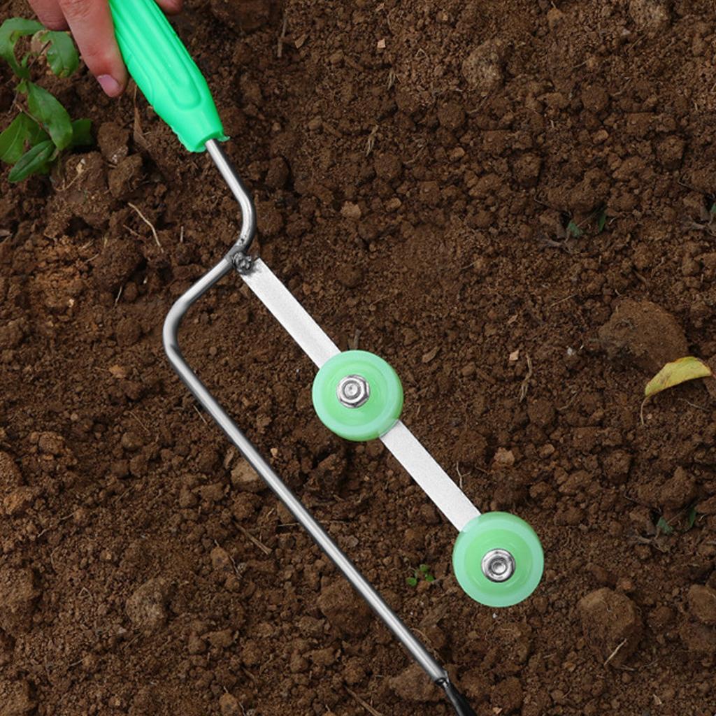 Heavy Duty Double Pack Iron Sweet Potato Planting Tool Ergonomic Handle Lightweight Build Effortlessly Ground Navigation