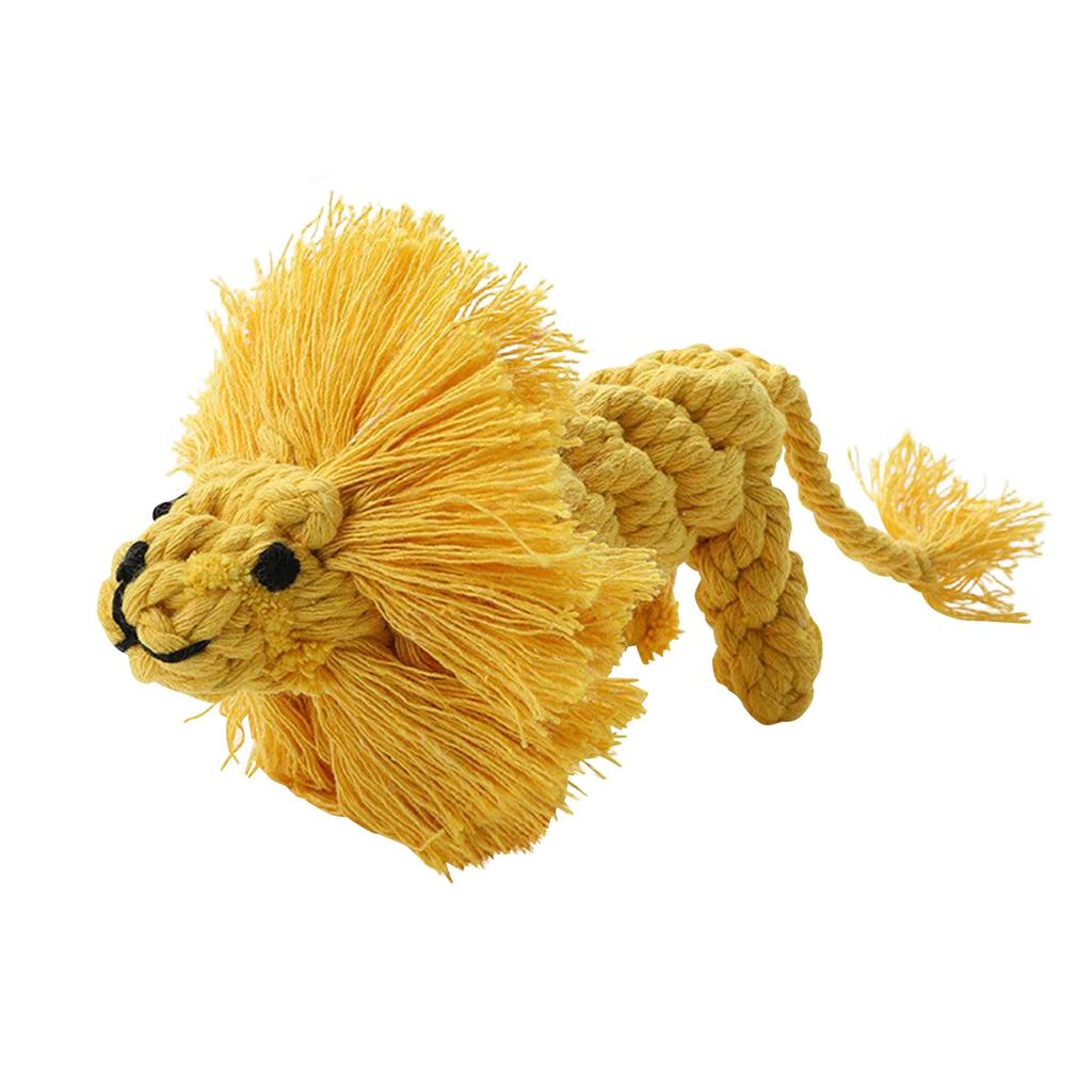 Bavlněné provazové hračky pro psy Pipitao Tkané hračky ve tvaru zvířat Uzly Žvýkací odolné hračky pro psy.