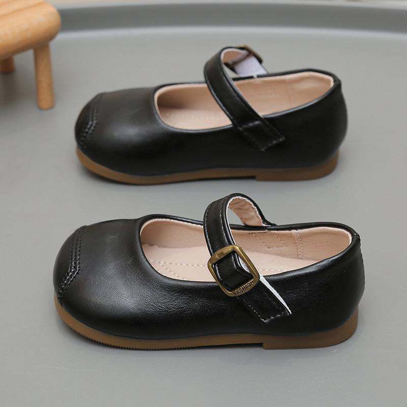 New Korean Style Girls' Autumn Fashion Comfortable Soft Sole Casual Leather Shoes