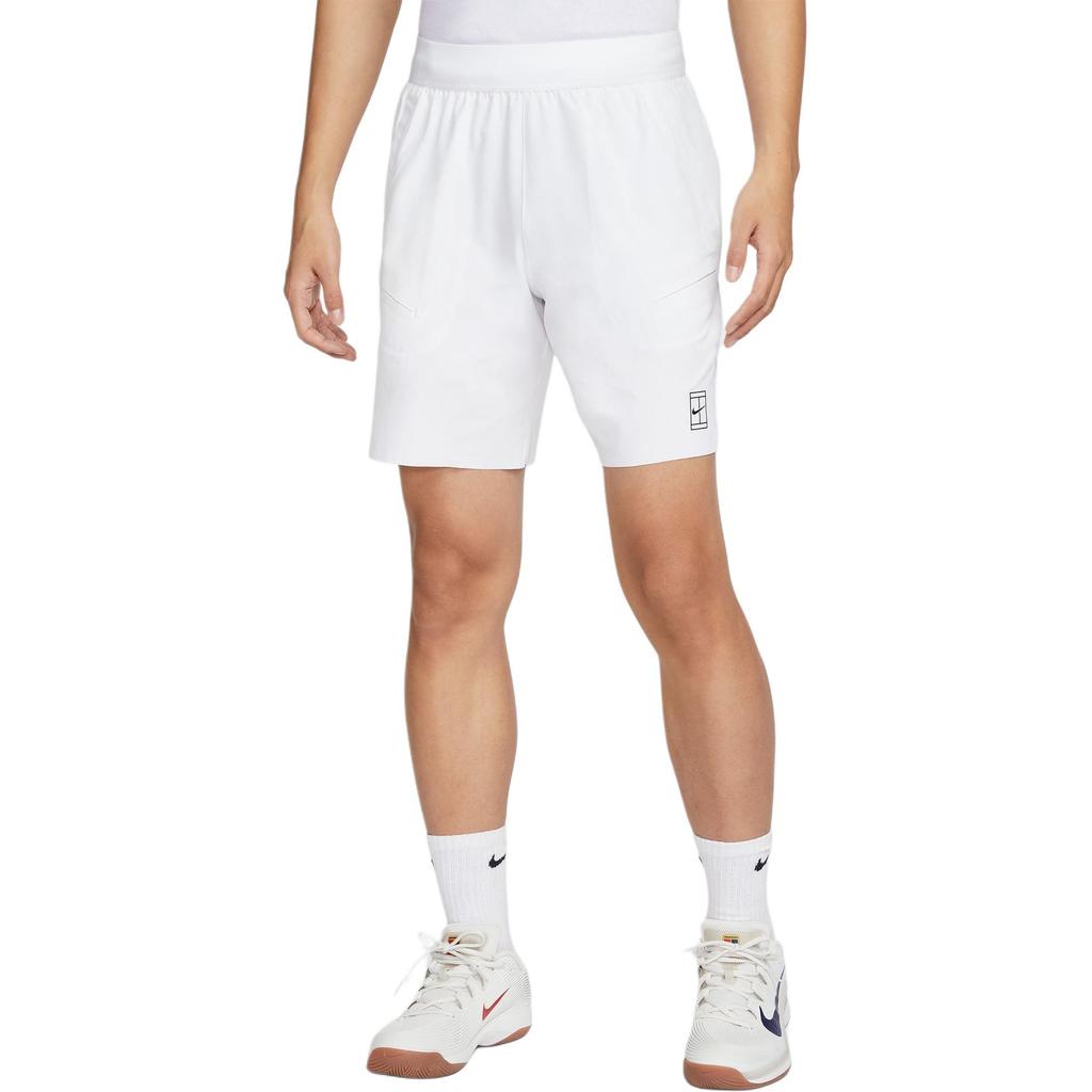 New Nike Court AdvantageDri Fit Sports Shorts Men's White/Black FZ9323-100