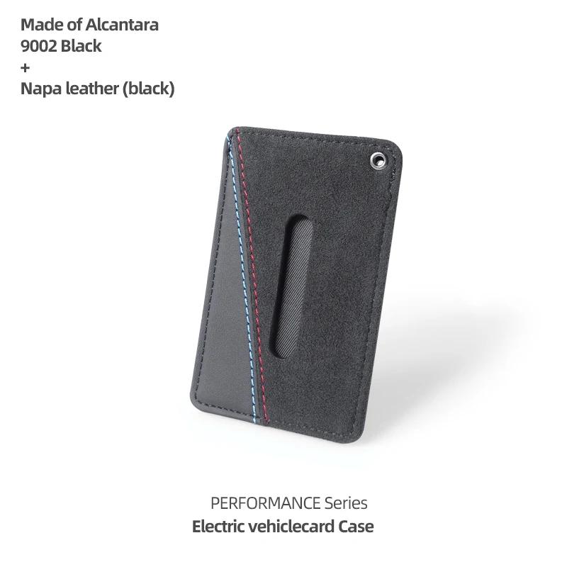 Betterhumz For BMW F10 F20 F30 E60 E61 E90 G20 G30 E70 E71 Made of Alcantara Car Smart Card Key Case Cover Holer Fob Accessories 9002 Napa leather