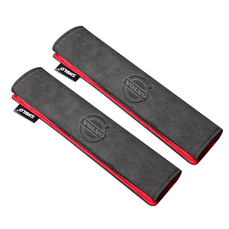 car safety belt shoulder Guards For volvo XC60 S60 S90 XC40 XC90 V60 V90 S80 V70 suede auto accessories
