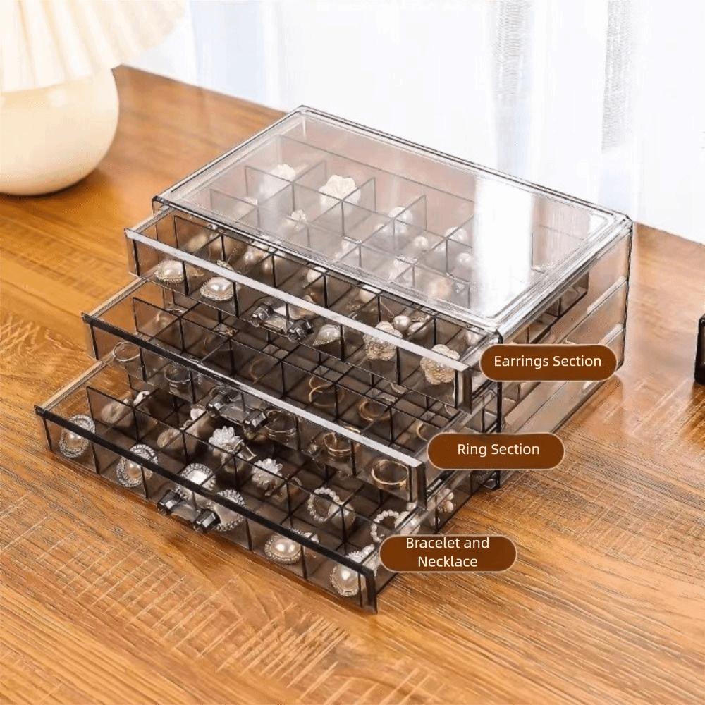 Acrylic Jewelry Sorting Box Drawer Style Earring Storage Box  Ring Earring Necklace