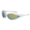 Y2K Futuristische Sport- und Rad-Schutzbrille aus Schaumstoff für Basketball.