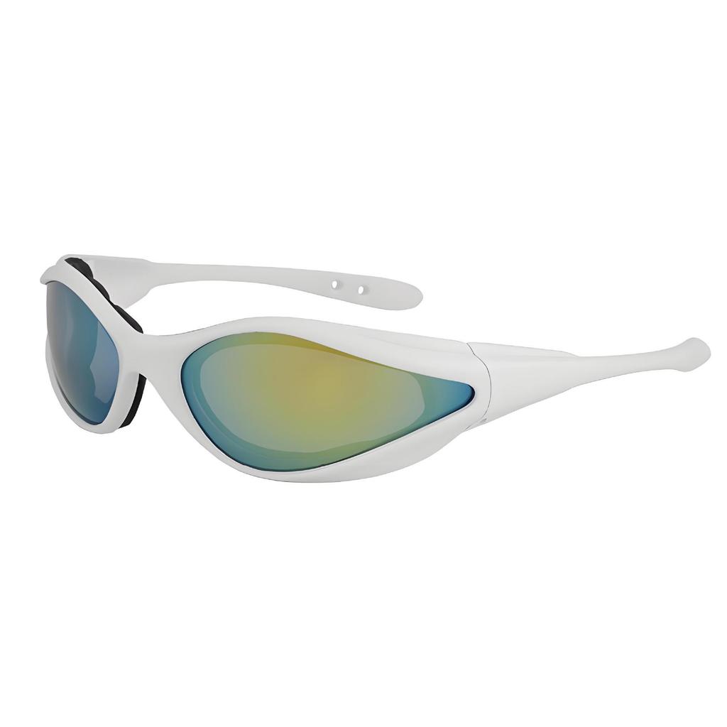 Y2K Futuristische Sport- und Rad-Schutzbrille aus Schaumstoff für Basketball.
