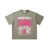 260 GSM Double Yarn 32 Count 100% Cotton Demon Slayer V89 Infinity Castle Print Unisex Heavy Cotton T Shirt