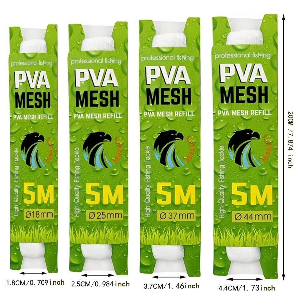 5M Length PVA Fishing Mesh Water-soluble Fishing Lures Bait Wrap for Carp Fishing