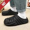 Mens Winter Slippers Waterproof Indoor House Shoes Big Size Warm Fur Plush Home Bedroom Slippers Slip On Concise Garden Shoes
