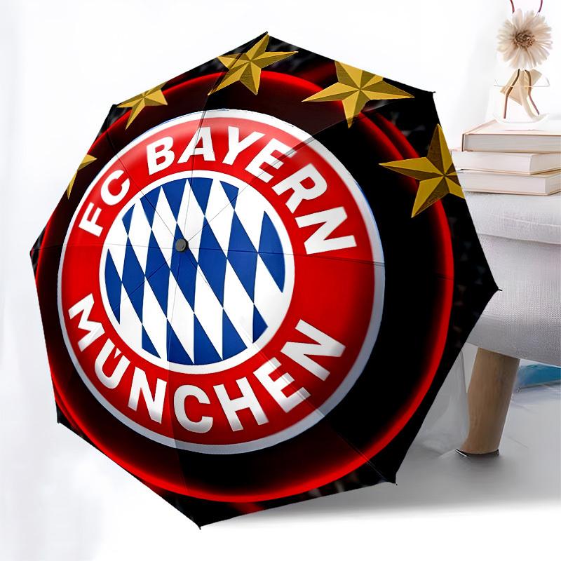 Bayern Munich, Football Club- Automatic Opening and Closing, 8-rib Structure Portable Umbrella, Suitable for Men and Women In All Seasons -