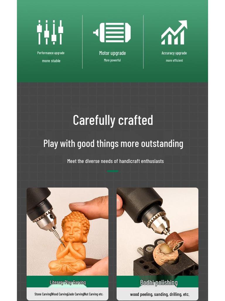 Rechargeable High-Power Handheld Electric Grinder for Carving, Cutting, and Woodworking.