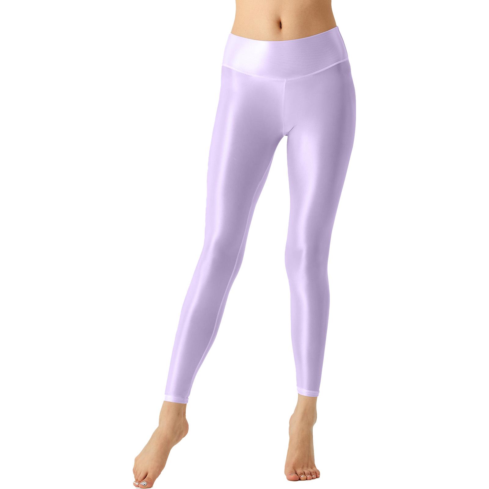 

Жіночі глянцеві легінси з високою талією та широкою гумкою для йоги, пілатесу та інтенсивних тренувань M