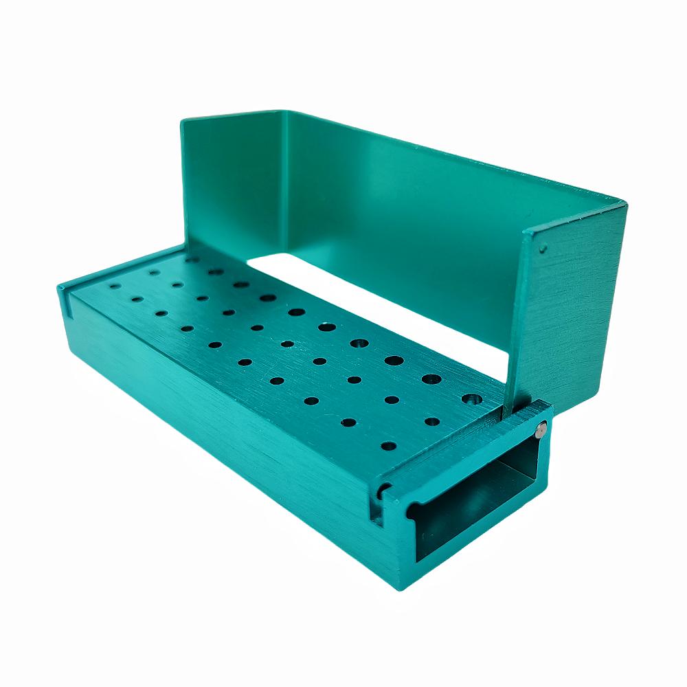 Dental Diamond Burs Drill Disinfection Block High Speed Handpiece Burs Holder Aluminium Instrument Dentistry Material 30 Holes