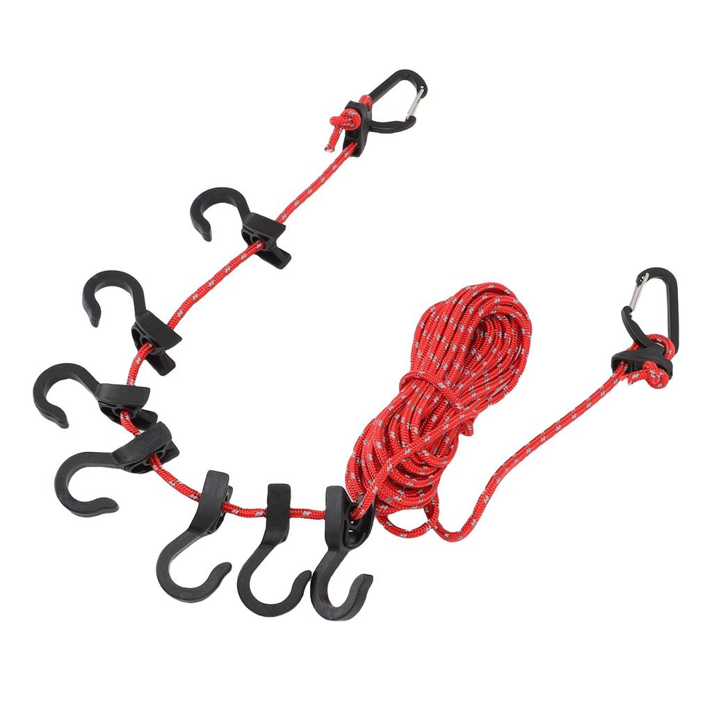 Tragbare Reise-Wäscheleine Verstellbare 16,4ft Länge Wäschetrockenseil Winddichte 5m Wäscheleine